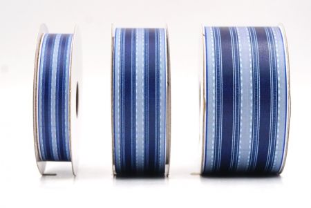 Класична синя градієнтна смугаста плетена стрічка_AI